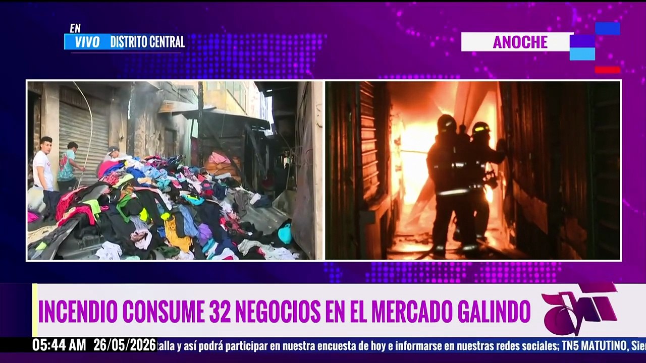 Incendio consume 32 negocios en el Mercado Galindo