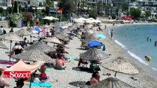 Bodrum'da bayram tatilinde sahillerde yoğunluk