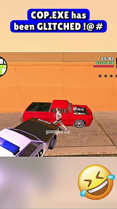 GTA San Andreas Funny Moment – COP.EXE has stopped working ...😂💀🔥 | PC vs Console Meme (Part 414)