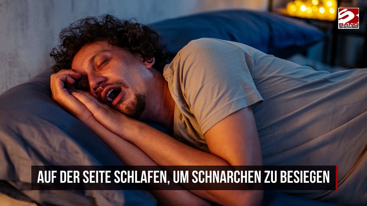 Auf der Seite schlafen, um Schnarchen zu besiegen