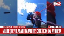Tremendo: volaba en parapente... ¡y se estrelló contra una avioneta!