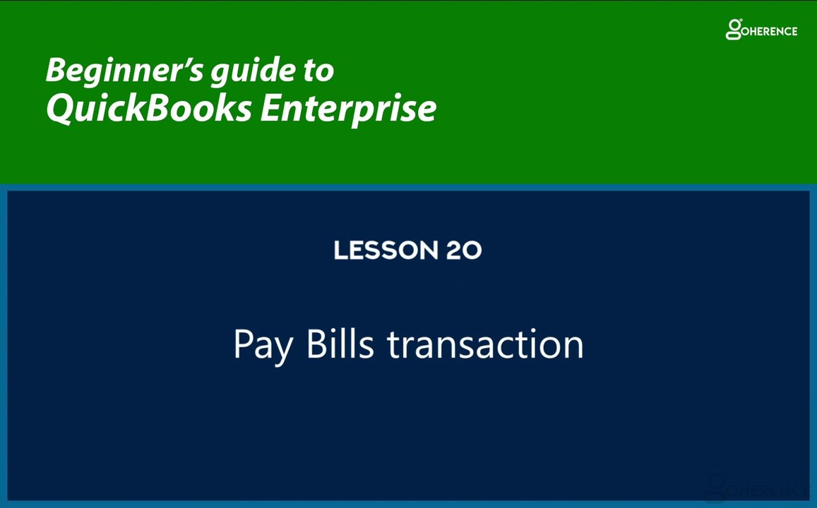 20 - Pay Bills transaction