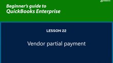 22 - Vendor Partial Payment