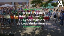 Les enseignants se rassemblent au Lycée Martin V à LLN