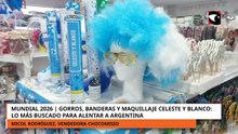 Gorros, banderas y maquillaje celeste y blanco lo más buscado para alentar a Argentina