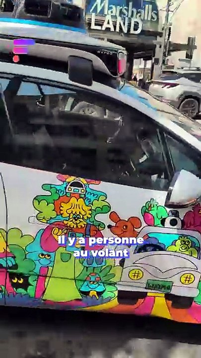 Test d'un taxi autonome à Los Angeles #taxiautonome #uber #shorts