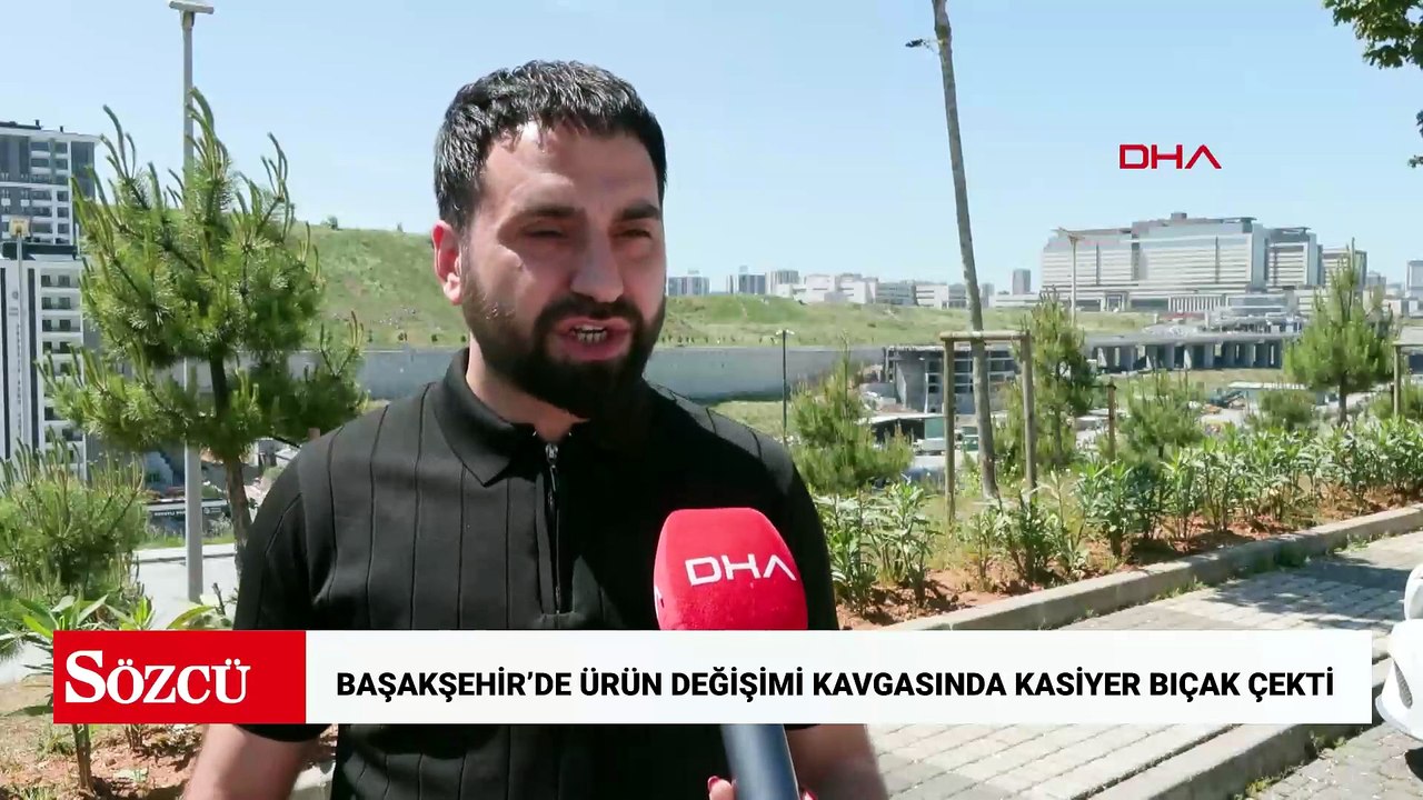 Başakşehir'de ürün değişimi tartışmasında kasiyer bıçakla saldırdı: Can havliyle yetişmeye çalıştım, silah çekmek zorunda kaldım