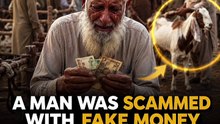 An elderly man was tragically scammed in a cattle mandi after selling his qurbani animal
