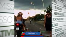 Motorista foge após atropelar motociclista na tarde desta segunda-feira (25), na avenida Augusto Montenegro, em Belém.