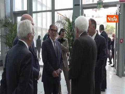 Standing ovation per Mattarella al suo arrivo all'Assemblea di Confindustria