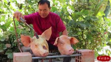 WORLD_BEST_Crispy_Pig_Head_Recipe!_Deep-Fried_until_Crispy_and_then_Stewed!___Uncle_Rural_Gourmet(1440p)