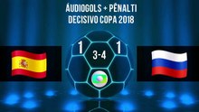 Áudiogols | Espanha 1 (3x4) 1 Rússia (Globo 2018)