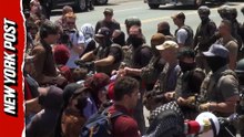 'No ICE' protesters swarm Newark facility