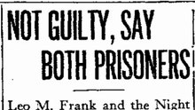 Saturday, May 3rd, 1913 Both Men Held in Tower Maintain Their Innocence