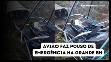 Avião faz pouso de emergência em área de mata em Nova Lima, na Grande BH