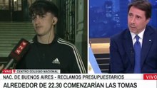 Feinmann cruzó al presidente del Centro de Estudiantes del Nacional Buenos Aires por ser nieto de Néstor Pitrola