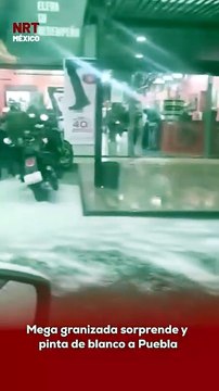 La fuerte tormenta registrada en Puebla dejó severas granizadas y afectaciones en distintas zonas de la ciudad ⚠️🌨️.