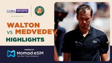 Adam Walton vs Daniil Medvedev | Roland-Garros 2026 | Match Highlights
