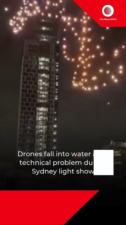 Drones fall into water after technical problem during Sydney light show