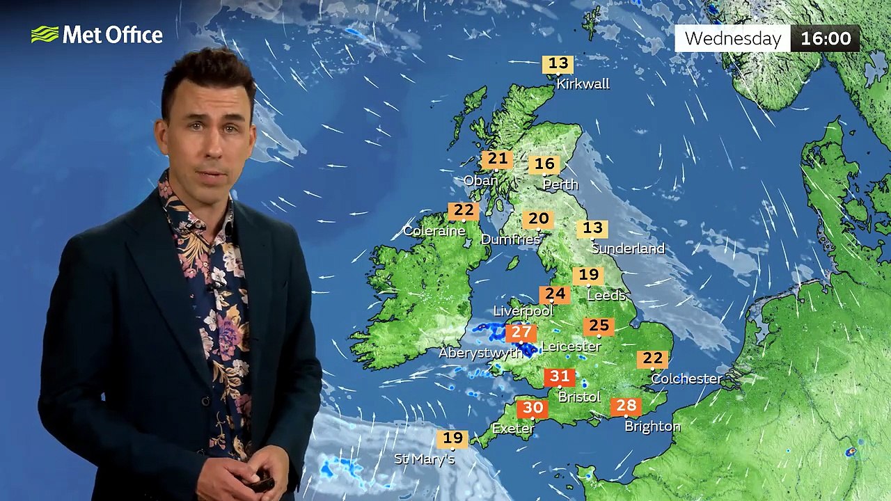 Met Office Wednesday Morning Weather Forecast 27/05/26