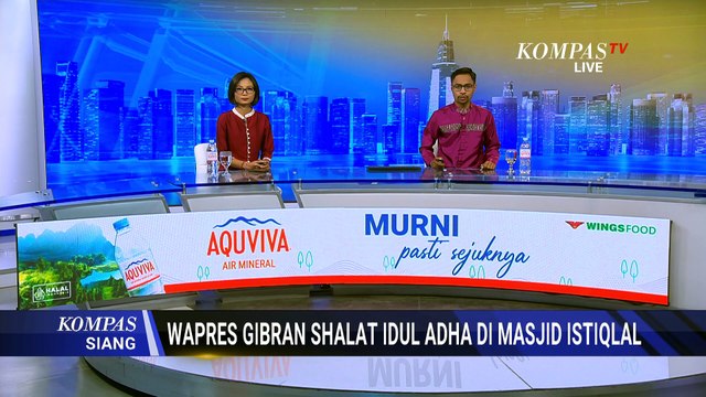 Momen Gibran dan Keluarga Salat Iduladha di Masjid Istiqlal Disambut Menteri Agama | KOMPAS SIANG