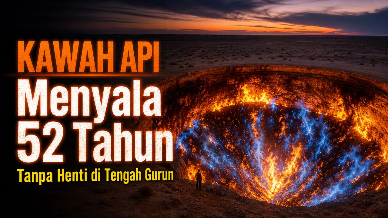 Kawah Api yang Menyala 52 Tahun Tanpa Henti di Tengah Gurun
