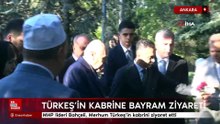 MHP lideri Bahçeli, Merhum Türkeş’in kabrini ziyaret etti