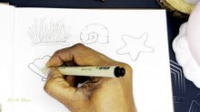 Coral Doodle Art 🌊 Cute Ocean Drawing Ideas for Beginners