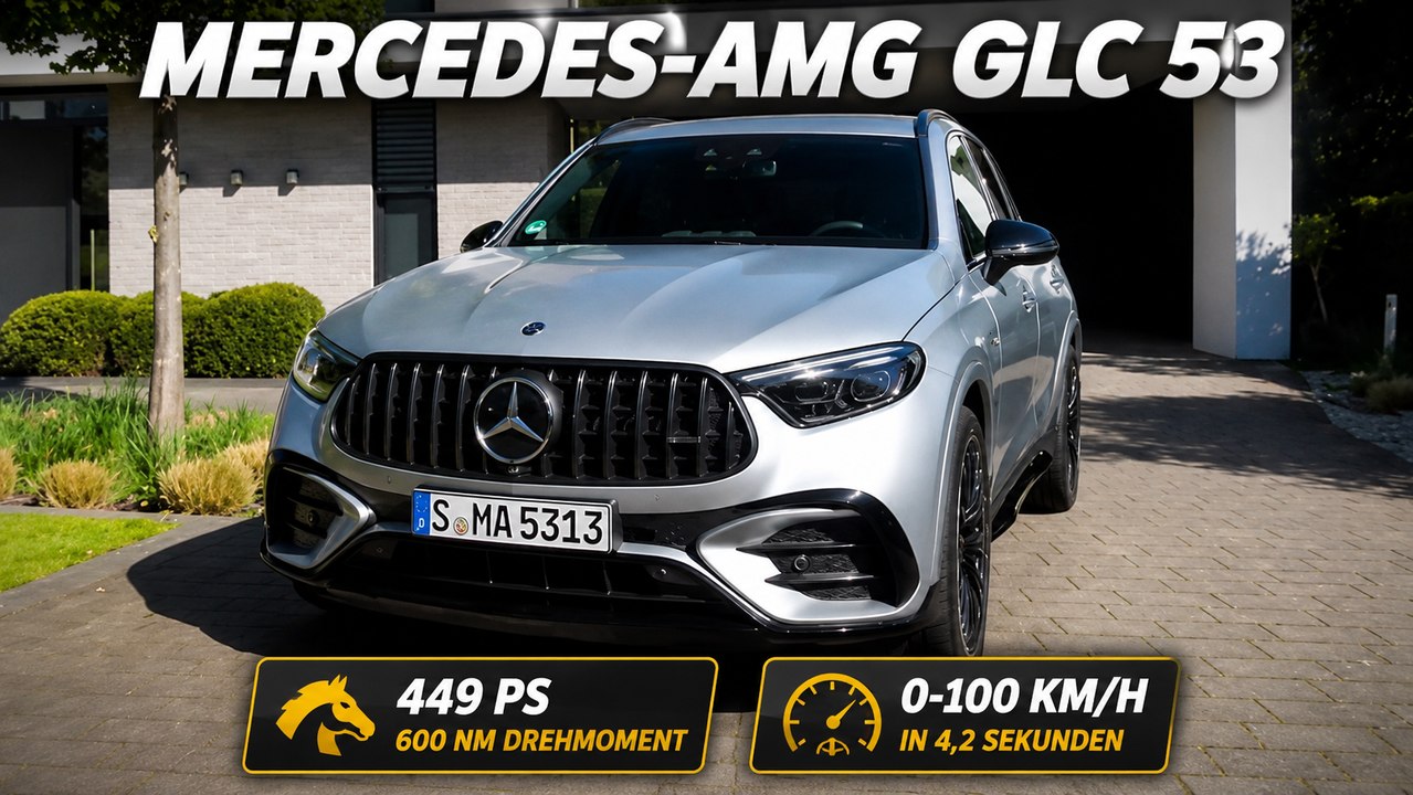 2027 Mercedes-AMG GLC 53 SUV in Hightech-Silber magno im Detail