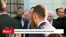 Erdoğan ile gazeteciler arasında simit diyaloğu