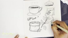 Relaxing Café Doodles 🌿 Aesthetic Sketchbook Inspiration