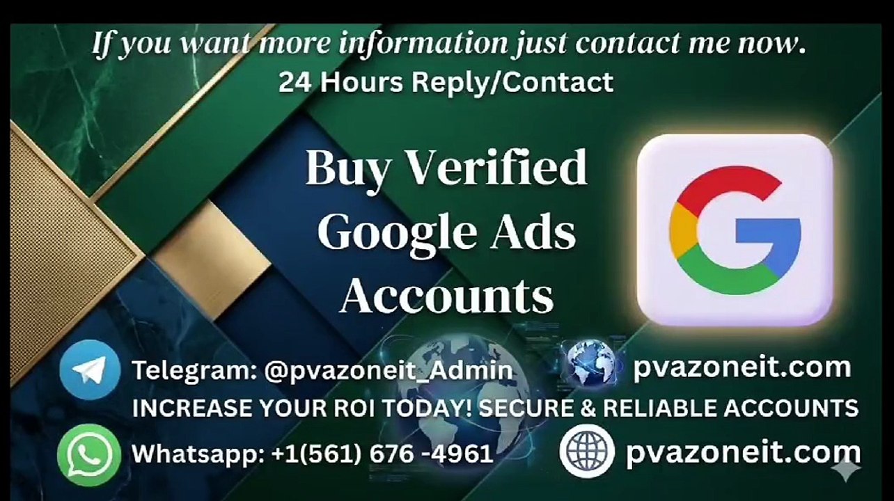 Buy Google Ads Accounts With Verified Payment Methods Included