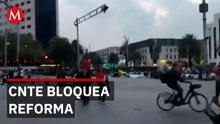 CNTE bloquea nuevamente Paseo de la Reforma en CdMx