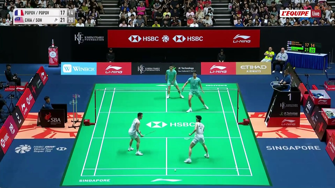 Défaite des frères Popov en double messieurs dès les 16èmes de finale - Badminton - Open de Singapour