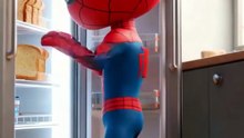 Spider-Man Making a Sandwich #SpidermanAction, #HeroRescue, #EpicSave, #SuperheroMoments, #SpidermanShorts