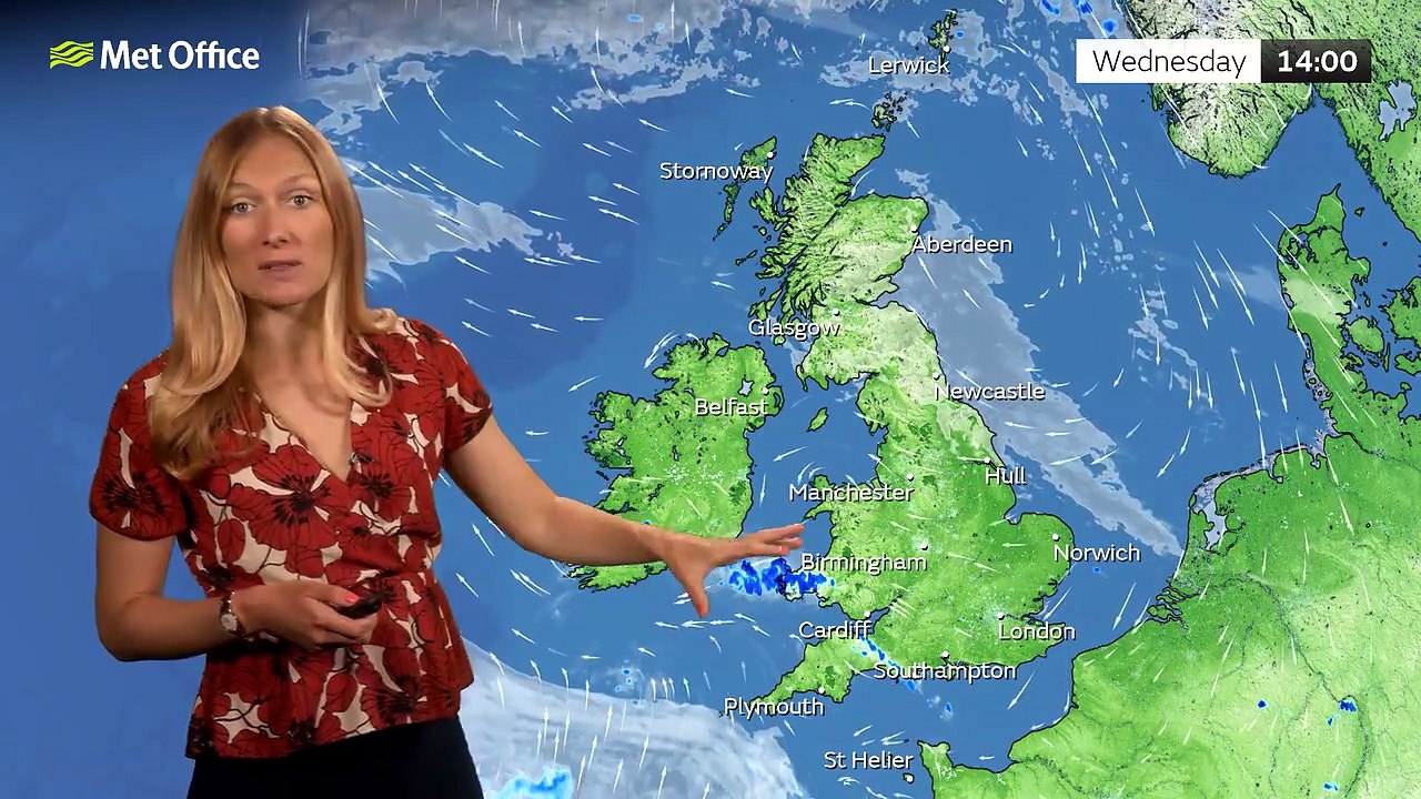 Met Office Wednesday Afternoon Weather Forecast 27/05/2026