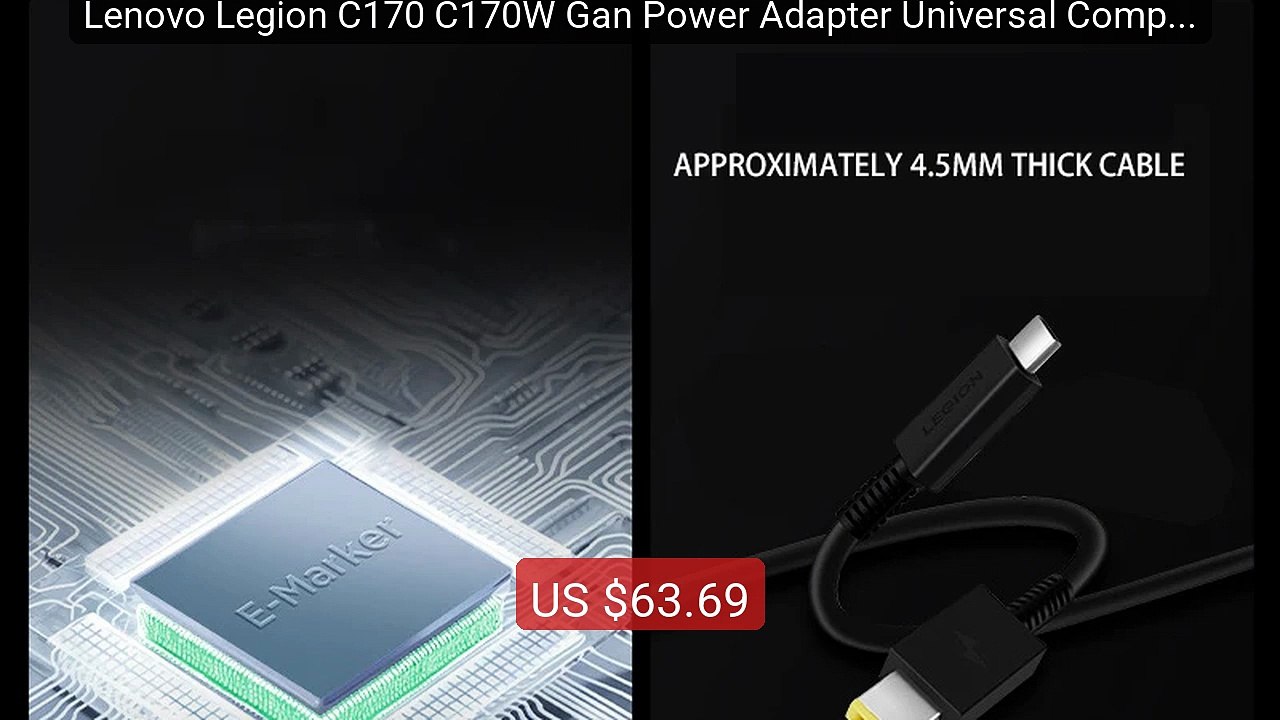 Lenovo Legion C170 C170W Gan Power Adapter Universal Computer Charg... -- Top Rated 2026 | Buy Now!