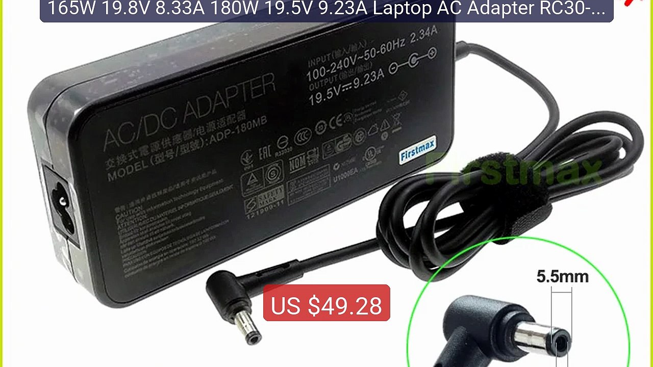 165W 19.8V 8.33A 180W 19.5V 9.23A Laptop AC Adapter RC30-0165... -- Amazing Value 2026 | Must Have!