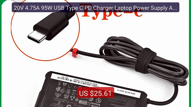 20V 4.75A 95W USB Type C PD Charger Laptop Power Supply Adapter fo... Best Deal 2026 | Shop Now!