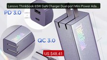 Lenovo Thinkbook 65W GaN Charger Dual-port Mini Power Adapter USBA... -- Best Deal 2026 | Shop Now!