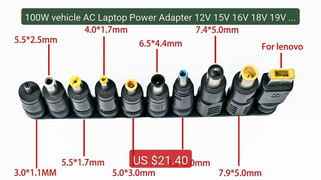 100W vehicle AC Laptop Power Adapter 12V 15V 16V 18V 19V 4.5A 20V 2... Top Rated 2026 | Buy Now!
