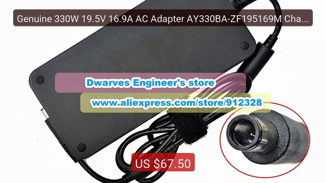 Genuine 330W 19.5V 16.9A AC Adapter AY330BA-ZF195169M Charger ... Hot Deal 2026 | Limited Offer!