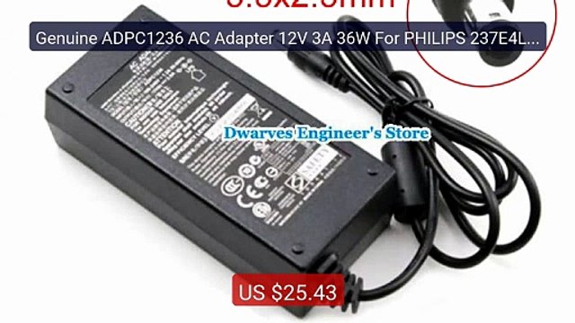 Genuine ADPC1236 AC Adapter 12V 3A 36W For PHILIPS 237E4LHSB/0... Best Buy 2026 | Great Quality!