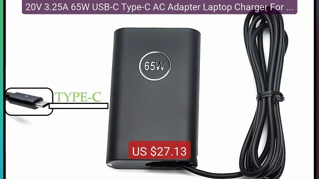20V 3.25A 65W USB-C Type-C AC Adapter Laptop Charger For De... Top Pick 2026 | Unbeatable Price!