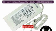 DA-180C19 180W AC Adapter 19V 9.48A for LG 32UD99 38WK95C 34U... -- Amazing Value 2026 | Must Have!