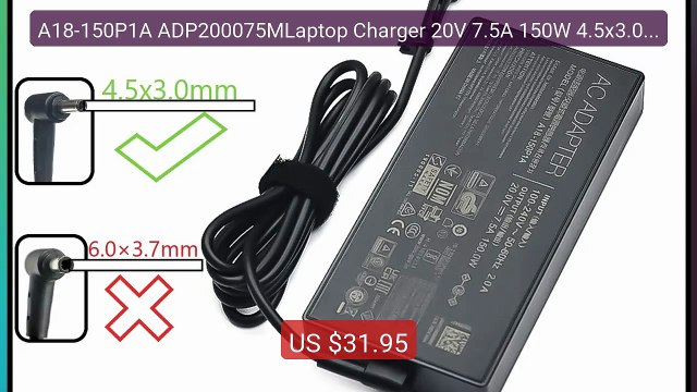 A18-150P1A ADP200075MLaptop Charger 20V 7.5A 150W 4.5x3.0mm... Top Pick 2026 | Unbeatable Price!