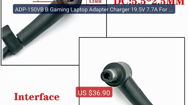 ADP-150VB B Gaming Laptop Adapter Charger 19.5V 7.7A For MSI GE73 7... Top Rated 2026 | Buy Now!