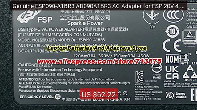 Genuine FSP090-A1BR3 AD090A1BR3 AC Adapter for FSP 20V 4.5A 90W Wit... Top Rated 2026 | Buy Now!