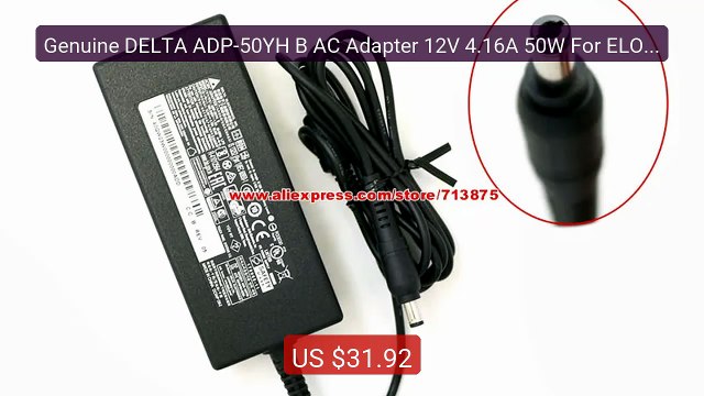 Genuine DELTA ADP-50YH B AC Adapter 12V 4.16A 50W For ELO ET19... Best Buy 2026 | Great Quality!