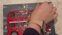 Air Dry Clay Miniature Of The Smiths Double Decker Bus Made As Valentine Keepsake